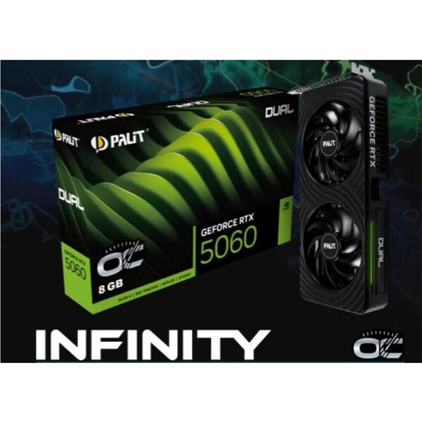 PALIT RTX5060 INFINITY 2 OC 8G GDDR7 128bit 28 Gbps 2280 MHz NE75060V19P1-GB2063L NE75060V19P1-GB2063L