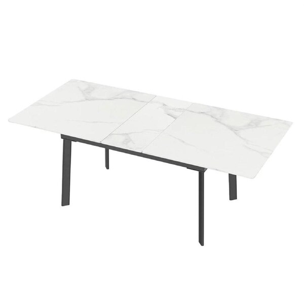 P&P 1.6m Marble Extending Dining Table Modern High Hardness Kitchen Table AU