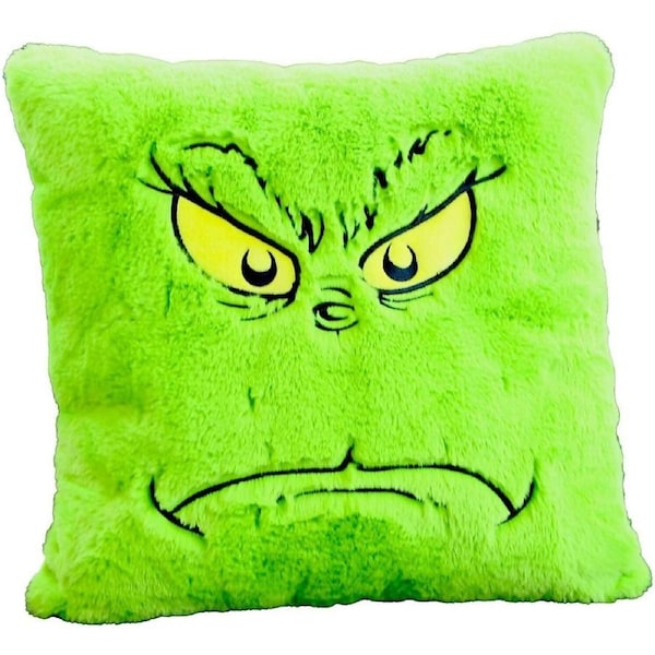 Cotton Candy - Xmas Dr. Seuss Grinch Frown Cushion - Plush