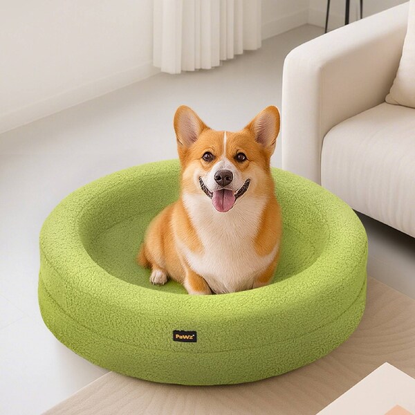 Pawz Pet Orthopedic Calming Bed Memory Foam Dog Sofa Donut Plush Washable Large