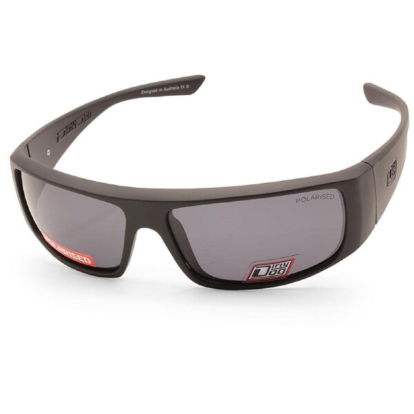 Dirty Dog Sharky Satin Black/Grey Polarised Men's Sports Sunglasses