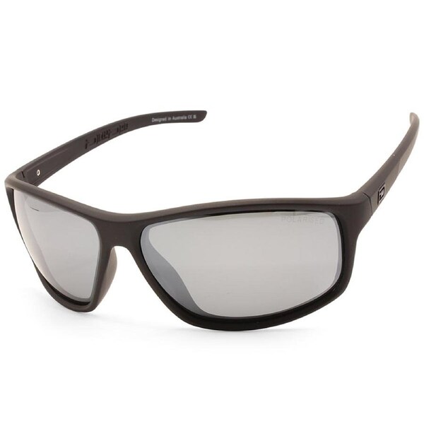 Dirty Dog Zero Satin Black/Grey-Silver Mirror Polarised Men's Sunglasses
