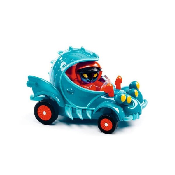 Djeco Funny Beast Crazy Motors Kids Miniature Toy Car 3y+/7x4x4cm Aqua/Red