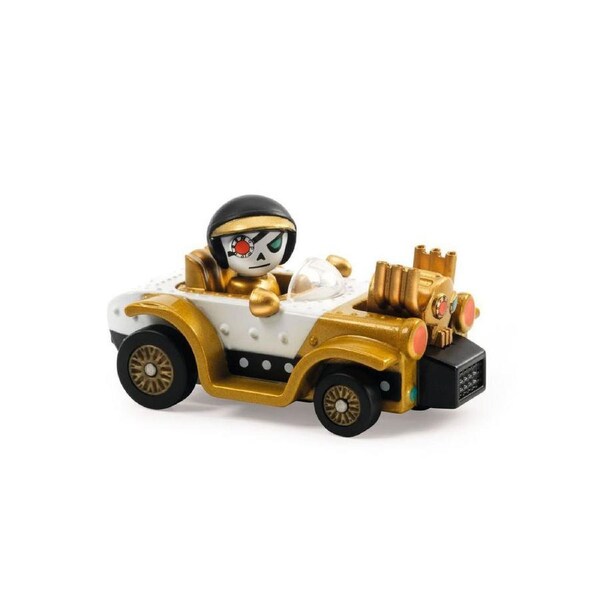 Djeco Motor Skull Crazy Motors Kids Miniature Toy Car 3y+/4x7x4cm Silver/Gold