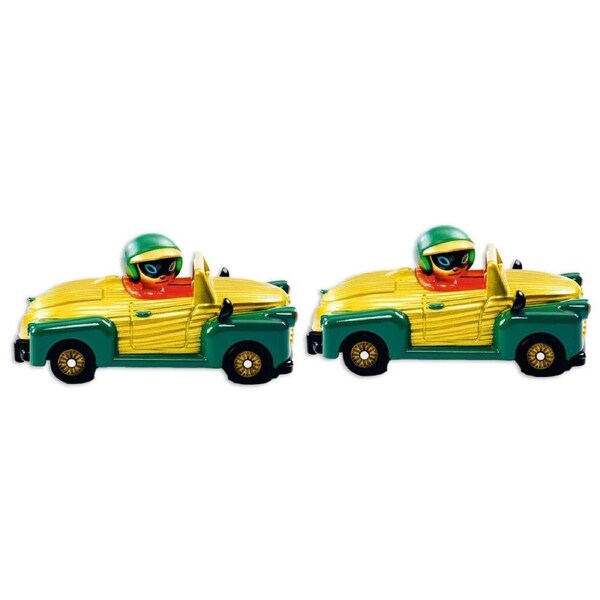 2PK Djeco Royal Scarab Crazy Motors Kids Miniature Toy Car 3y+/8x4x4 Gold/Green
