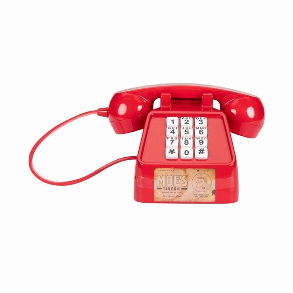 The Simpsons Moe’s Tavern Novelty Prank Phone Speaking Toy Red 14y+