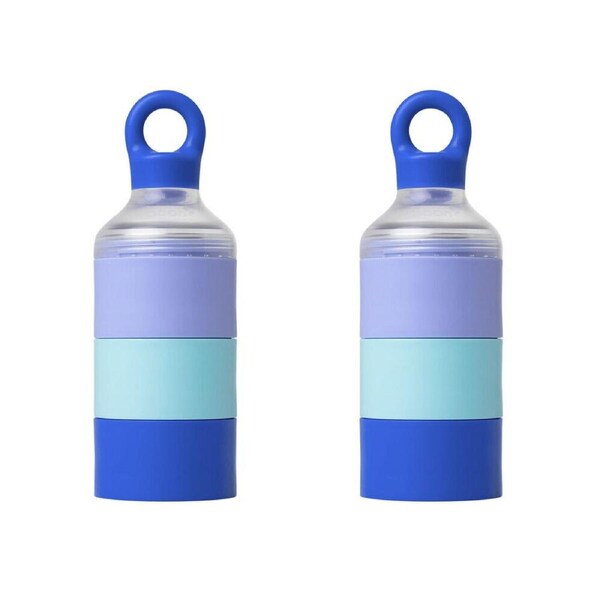2PK Boon Triful Stainless Steel Insulated Baby Formula Container 8oz Blue