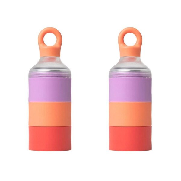 2PK Boon Triful Stainless Steel Insulated Baby Formula Container 8oz Pink