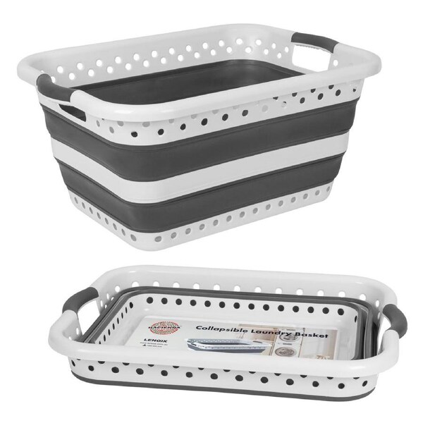 Hacienda 45L Space Saving Laundry Basket, Collapsible Hamper for Dorms, RVs, Homes & Garages
