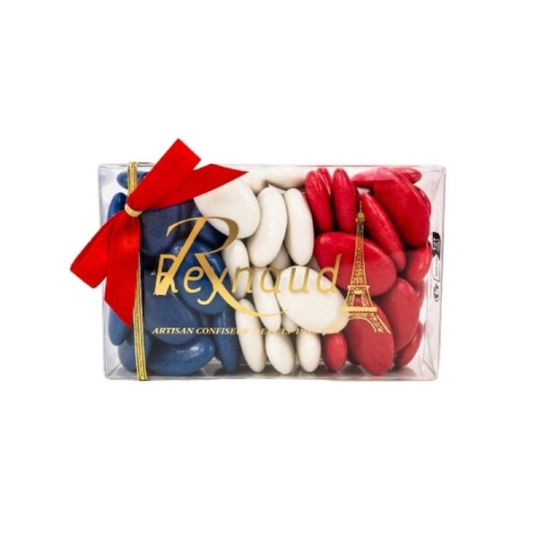 Dragees Reynaud Chocolate Dragees Cocoa 70% - Navy Blue / White / Red 240g