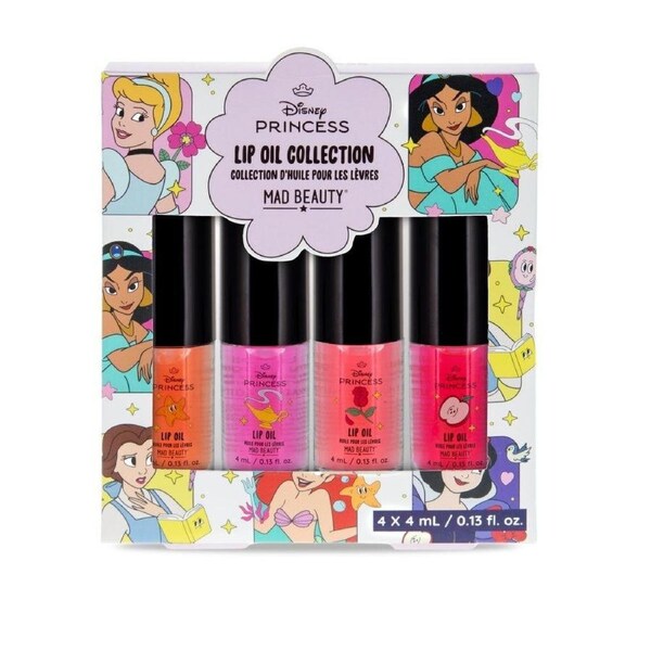 4pc Disney Princess Express Yourself Hydrating Lip Oil Set 16ml
