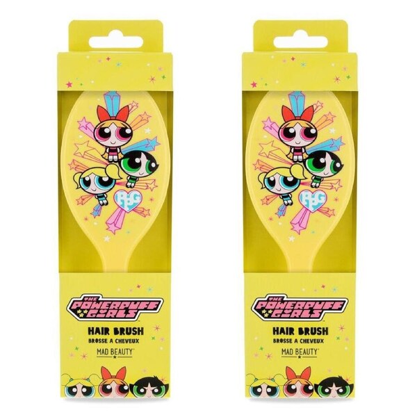 2PK Warner Bros Powerpuff Girls Super Cute Detangling Hair Brush Yellow