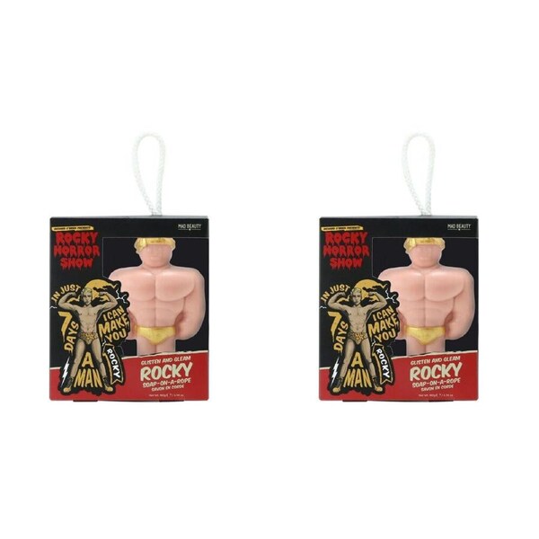 2PK Rocky Horror Show Scented Shower Soap on a Rope Amber and Ginseng