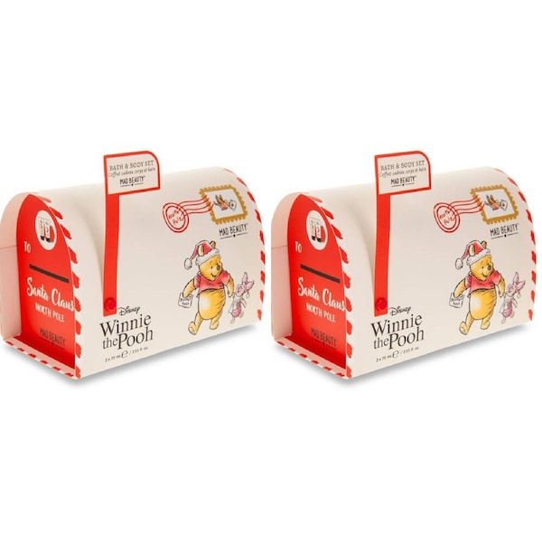 2PK Disney Winnie The Pooh Festive Scented Bath & Body Set 150ml Honey