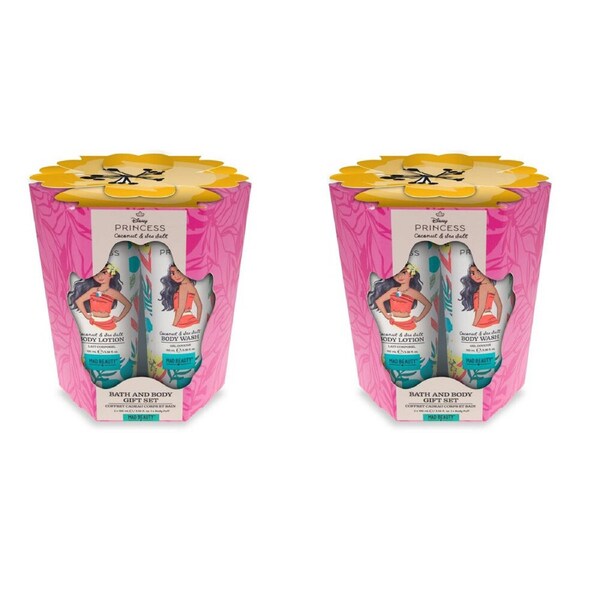 2PK Disney Moana Scented Body Trio Gift Set 200ml Coconut & Seasalt