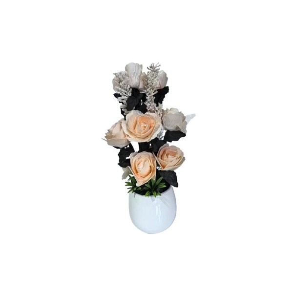 Blushing Petals Bouquet - Vase Flower Arrangement
