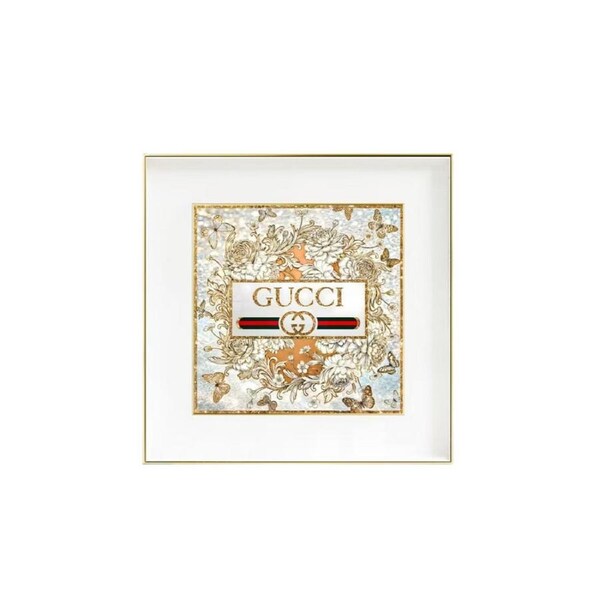 Gucci Luxury Glass Framed Wall Art - Small