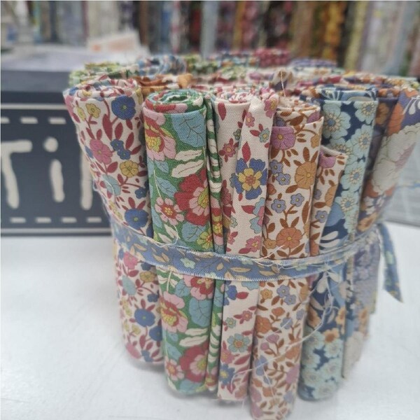 Patchwork Quilting Fabric Tilda Wallflower Fat Eighth 32 Pack