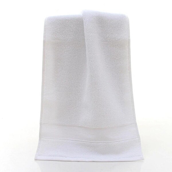 Pack of 5 White Towels, 13.8 x 29.5 Inches,140 grams per piece, 100% Cotton, Lighter, Quicker to Dry, Super Soft and Absorbent, for Bathroom, Kitchen,White