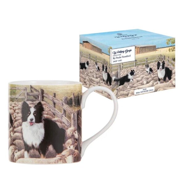 Ashdene Working Dogs Sheep Single Bone China Coffee Mug 522600