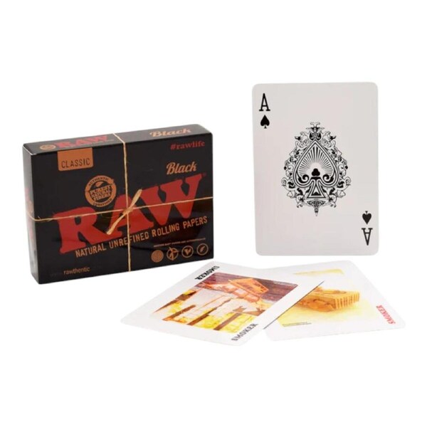 RAW Playing Cards Black Edition Standard 52 Card Deck Collectible Poker Game