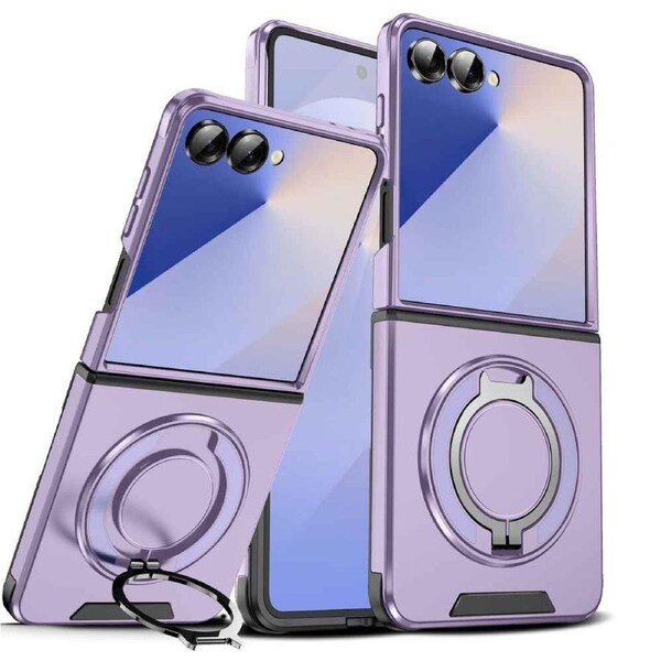 Soka Smooth Armor with Stand Case (Suits Galaxy Z Flip 7) - Purple