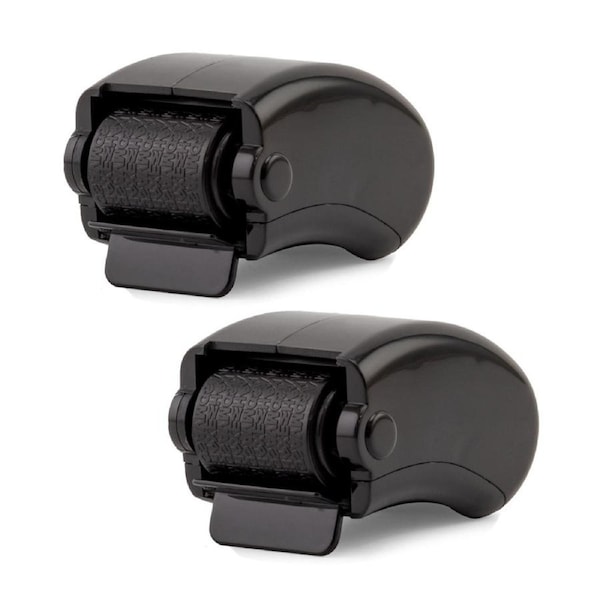 Redactor 2 Pack Self Inking Security Ink Roller, Protects Identity, Permanent Unique Encryption Pattern, Built-in Letter and Box Opener, Conceals Personal Information, Works on Most Paper Types