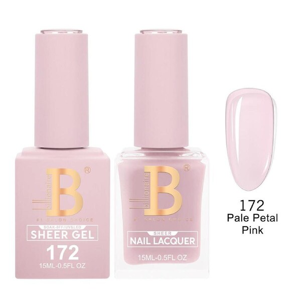 Billionaire 172 Pale Petal Pink - Imperial Collection Gel & Lacquer Duo 15ml