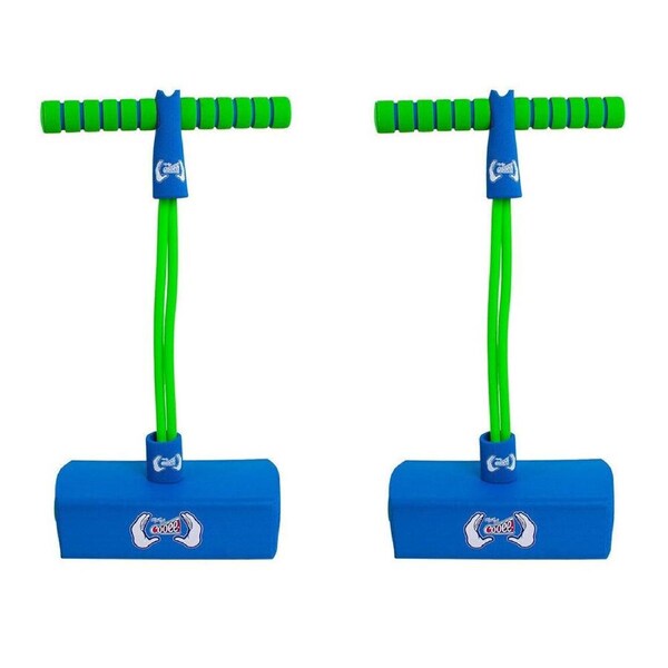 2PK Cooee Freestyle Junior Pogo Bounce Jump Stick Upto 110kg Green/Blue 3+