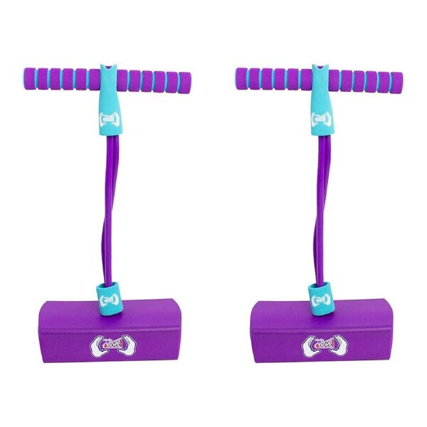 2PK Cooee Freestyle Junior Pogo Bounce Jump Stick Upto 110kg Purple/Blue 3+