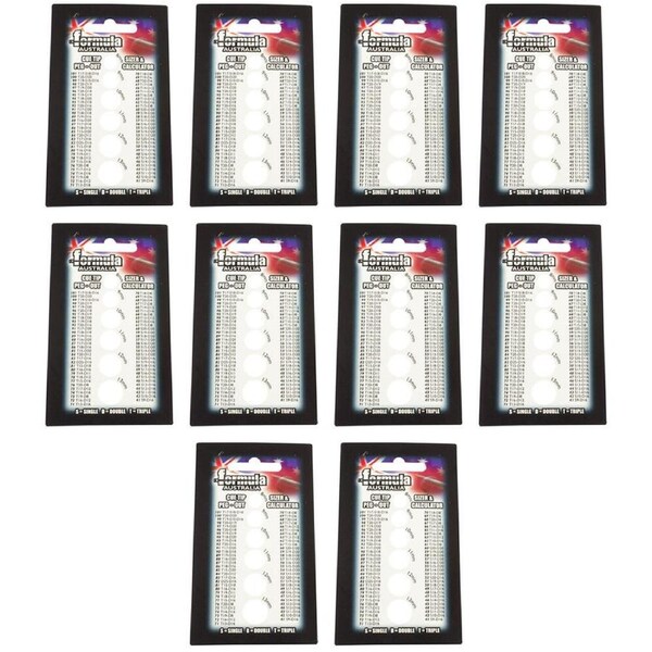 10PK Formula Sports Peg Out Card Fast Dart Board Game Calculator