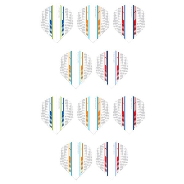 10x 3pc Formula Sports Racing Dart Flights Standard Shape Assorted