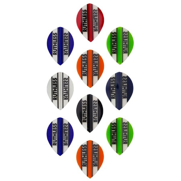 10x 3pc Formula Sports Ruthless Plain Dart Flights Pear Shape Assorted