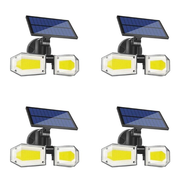 4PK Sansai Outdoor Motion Activated Adjustable Solar Power 2.5W LED Sensor Light