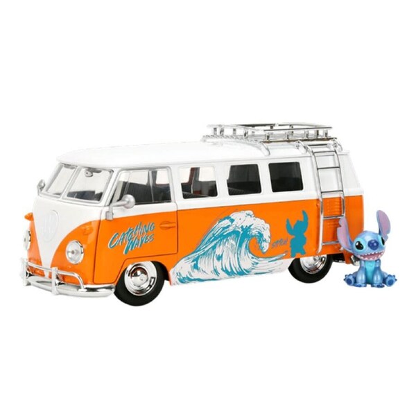 Jada 1:24 Scale Lilo & Stitch 1961 Volkswagen Bus With Figure Diecast Model