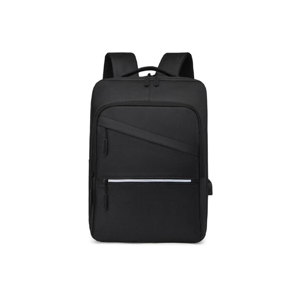 15.6-inch Shockproof Laptop Backpack with USB Charging Port, Water-Resistant-black