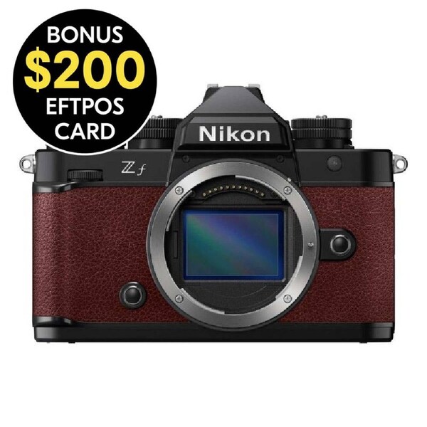 Nikon Z f Body (Silver/Bordeaux Red)