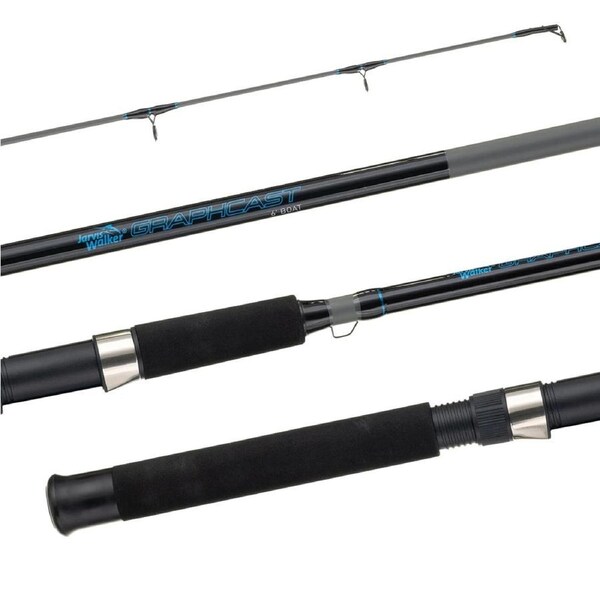 2pc Jarvis Walker 6ft Graphcast 2 Pce Integrated Solid Tiip Boat Rod 5-8kg