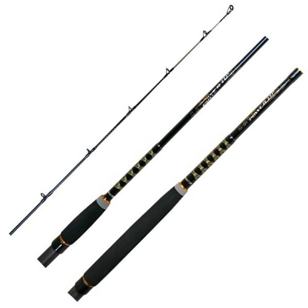 3pc Silstar 7ft Crystal Power Tip With Solid Glass Travel Spin Rod 6-10kg