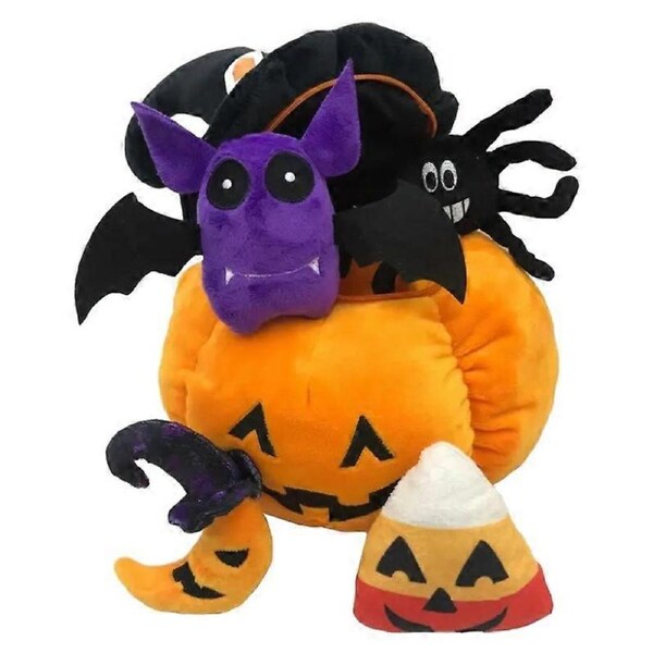 Halloween Pumpkin Set Plush Toys, Pumpkin Candy Box Spider Demon Doll, Children's Birthday Gift, Holiday Gift