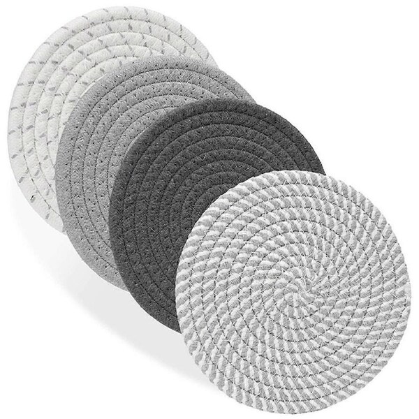 4PCS Trivets for Hot Dishes 7 Inch Heat Hot Pads Hot Plate Mats for Kitchen Countertops Table Insula