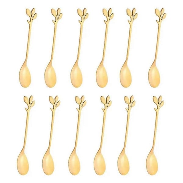 Stainless Steel Cutlery Spoon Leaf Spoon Coffee Spoon Tea Spoon Restaurant Dessert Cutlery Set