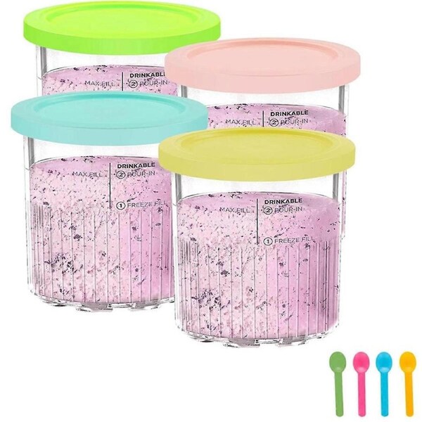 Replacement for Ninja Creami Pints and Lids - 4 Pack NC501