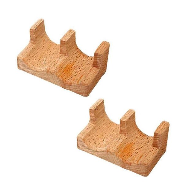 2Pcs Wood Sushi Tacos Holder Tray Plates Serving Dish Divider