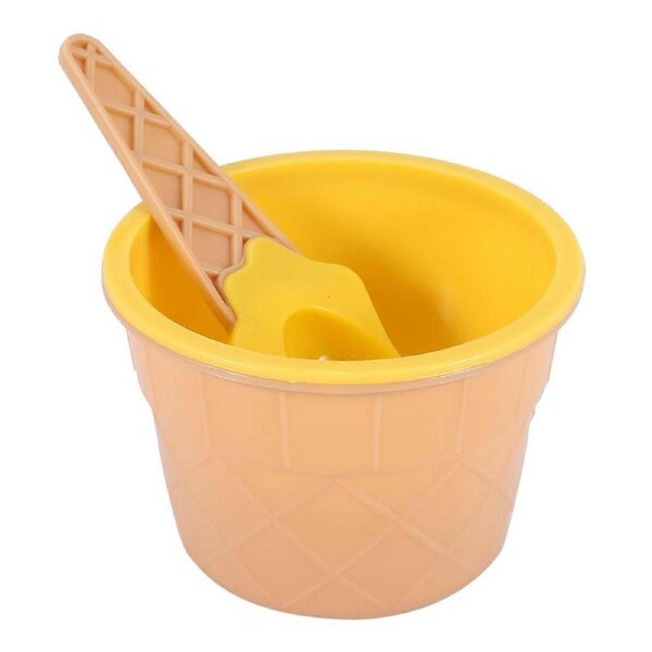 6Pcs Ice Cream Bowl Set Different Color Ice Cream Spoon Bowl Tableware Set Creative Children Cartoon