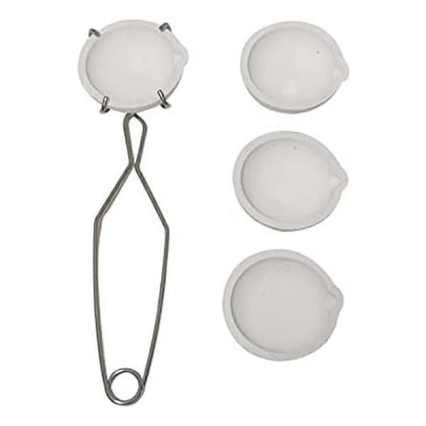 5 Pieces Small Melting Ceramic Crucible Bowl Dish Cup Set Melting Gold Silver Copper with Whip Tongs
