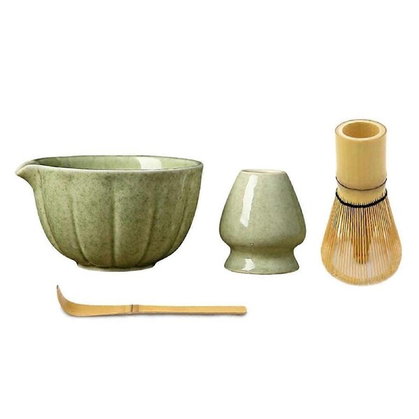Match Bowl with Spout and Whisk, Matcha Scoop Matcha Chasen Holder- 4pc Perfect Matcha Kit for Match