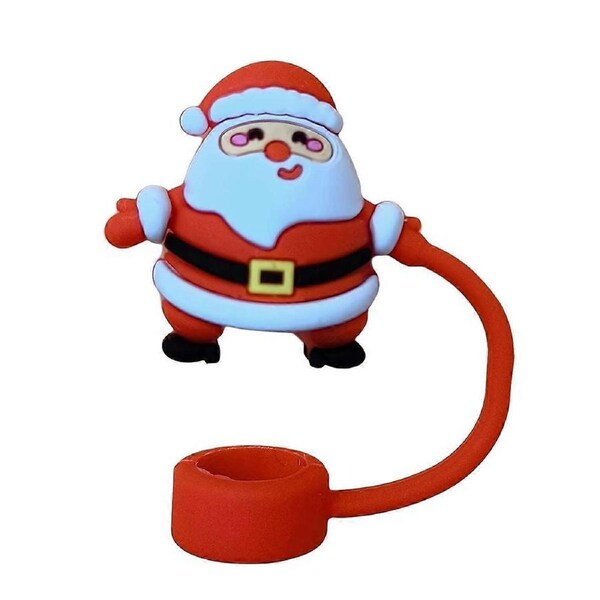 For Stanley40 Oz Tumbler Cups Santa Claus Silicone Straw Covers