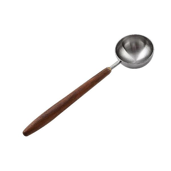 Coffee Spoon Vintage Walnut Wood Handle Stainless Coffee Scoop