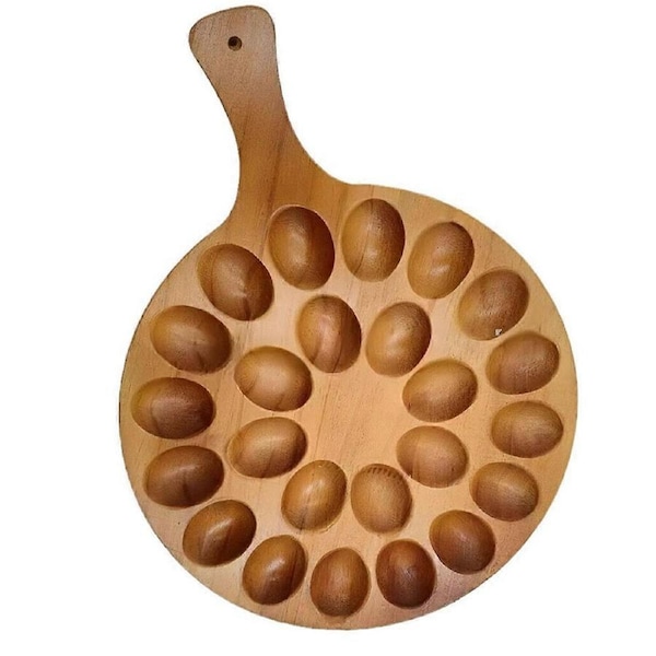 Wood Deviled Egg Platter and Charcuterie Board Thicken Egg Tray